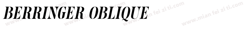 Berringer Oblique字体转换